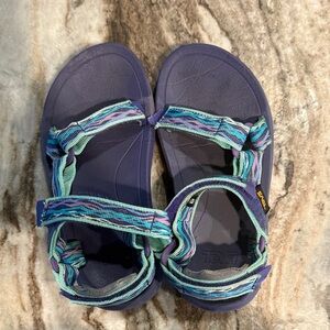 Size 13 Teva Kids' Sandals in Purple and Teal